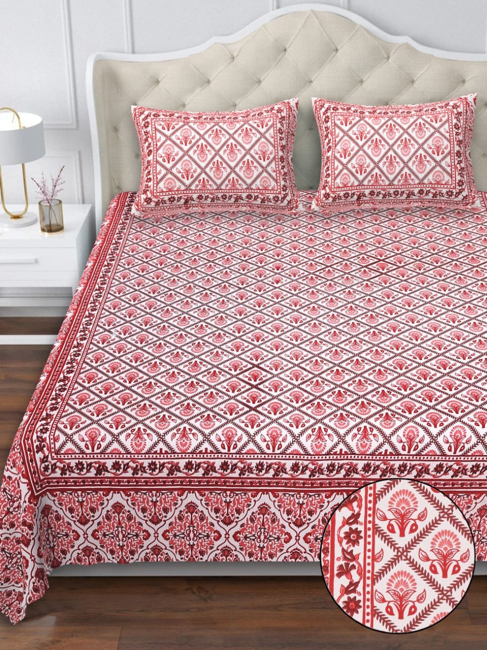 Aves Sanganeri Signature – Cotton Bedding Set