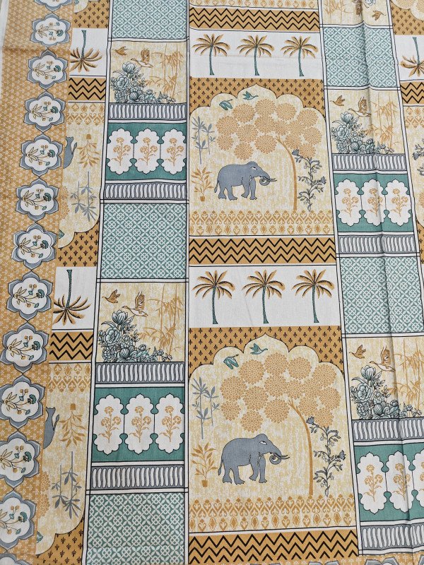 Aves Lifestyle Jaipuri Print Bedsheet | Single Bed Size | 100% Cotton