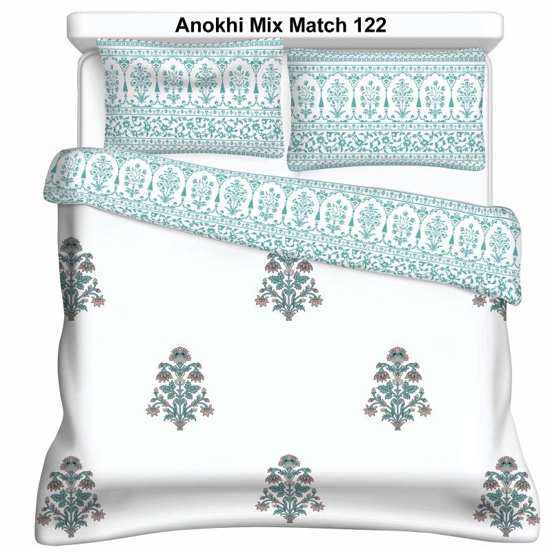 Aves Lifestyle Bellacasa Jaipuri Dohar Combo | 100% Cotton | Double Bed AC Blanket + Bedsheet Set