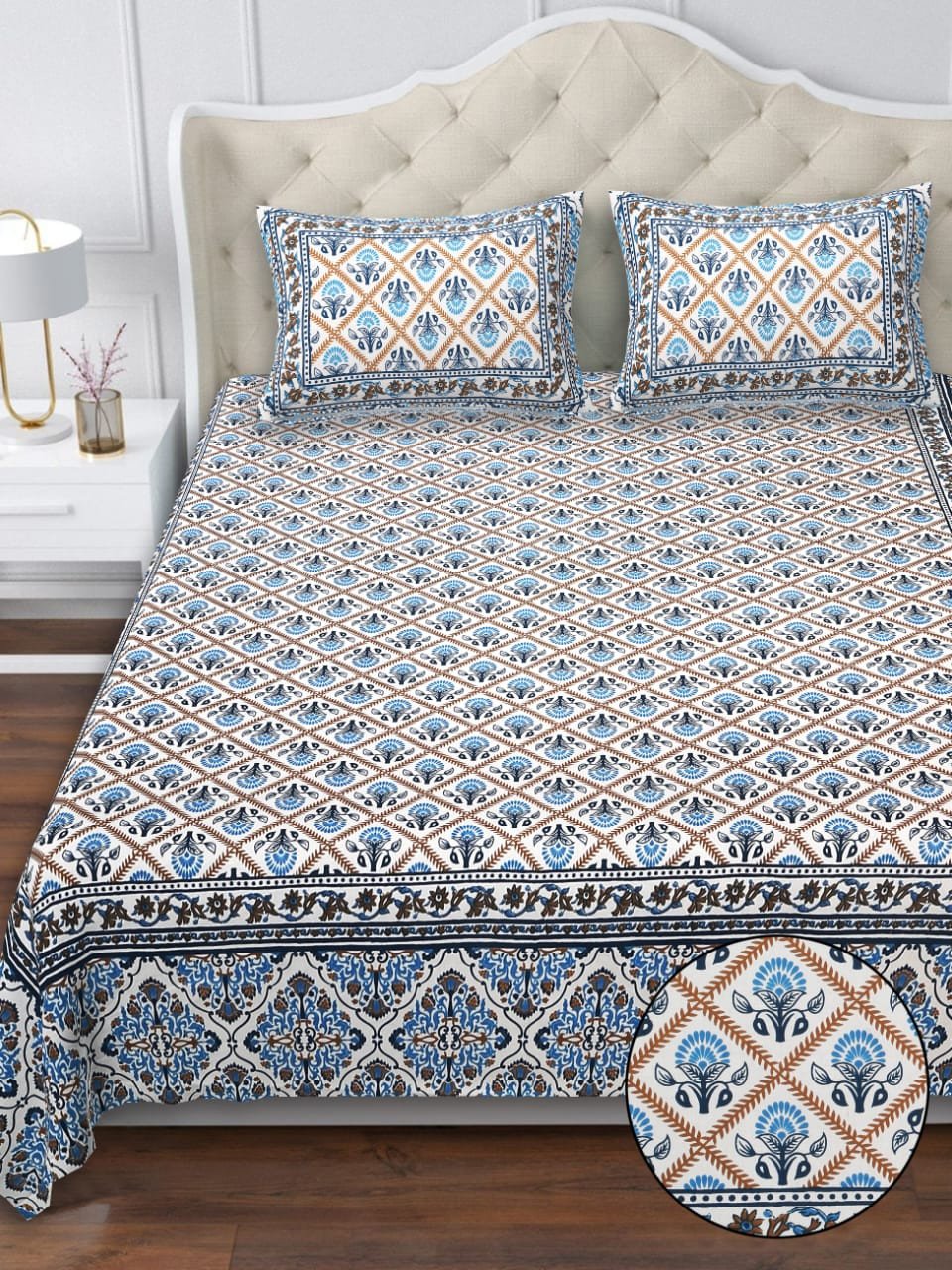 Aves PrintSaga – Traditional Sanganeri Cotton Bedsheet