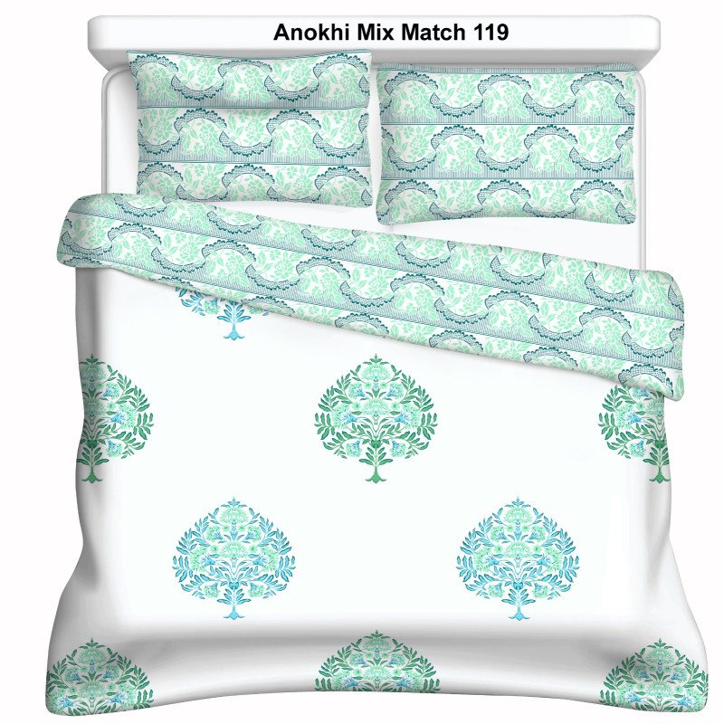 Aves Lifestyle Premium Jaipuri Dohar & Bedsheet Set | Double Bed | 100% Soft Cotton