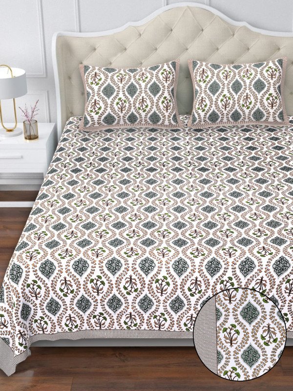 Aves Rajwada Bliss – Sanganeri Bedsheet & Pillow Set